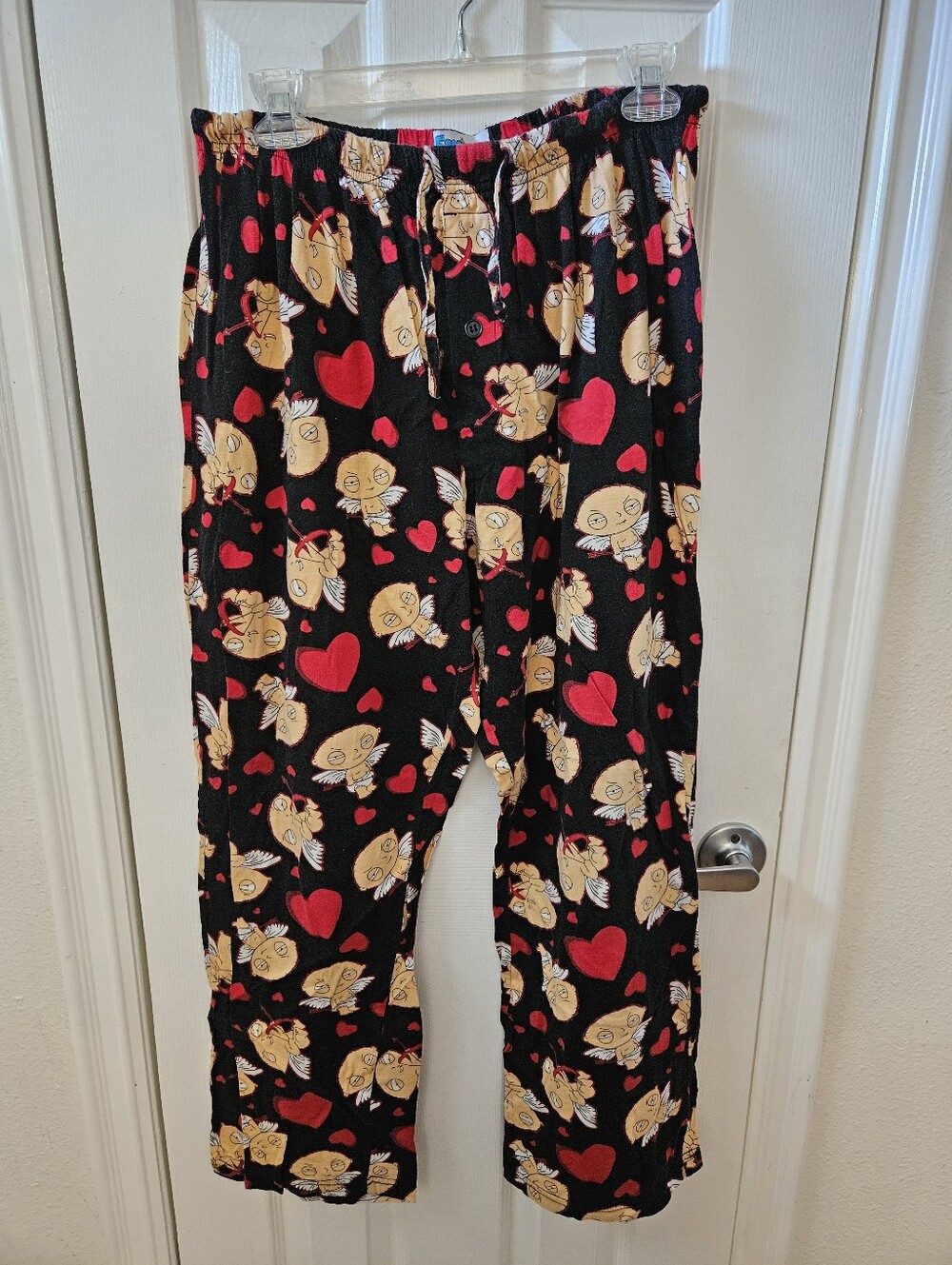 Family Guy XL Pajama Pants with Elastic Waist, Drawstring and Button Fly